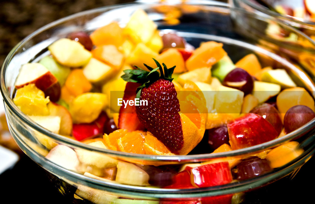 CLOSE-UP OF FRUITS IN BOWL WITH FRUIT