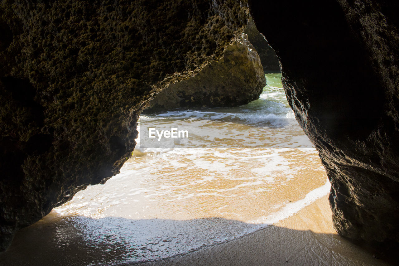 ROCK FORMATION ON BEACH