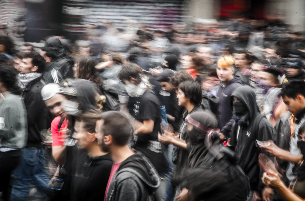 PEOPLE WALKING ON STREET