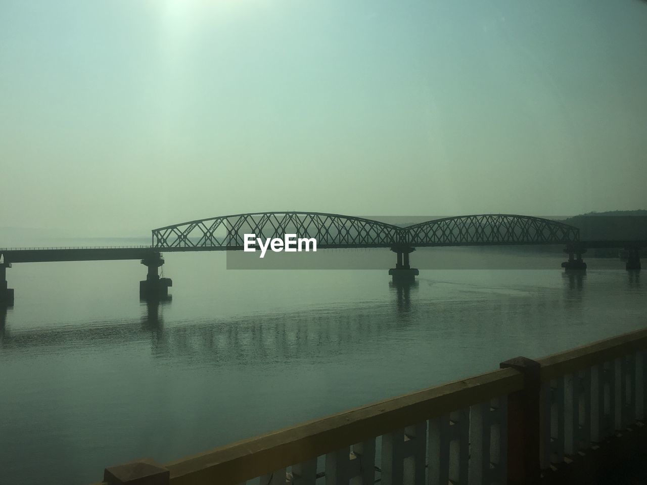 SCENIC VIEW OF BRIDGE AGAINST CLEAR SKY