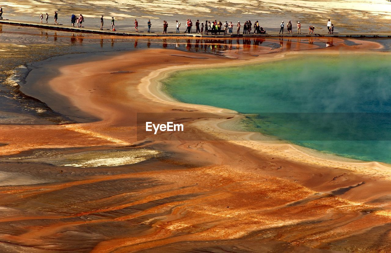 High angle view of yellowstone national park 