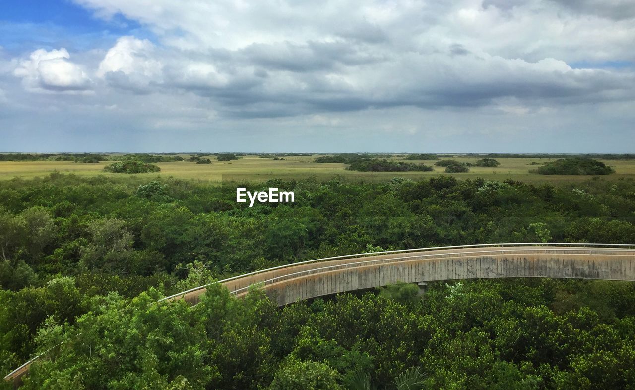 Shark valley trail against cloudy sky