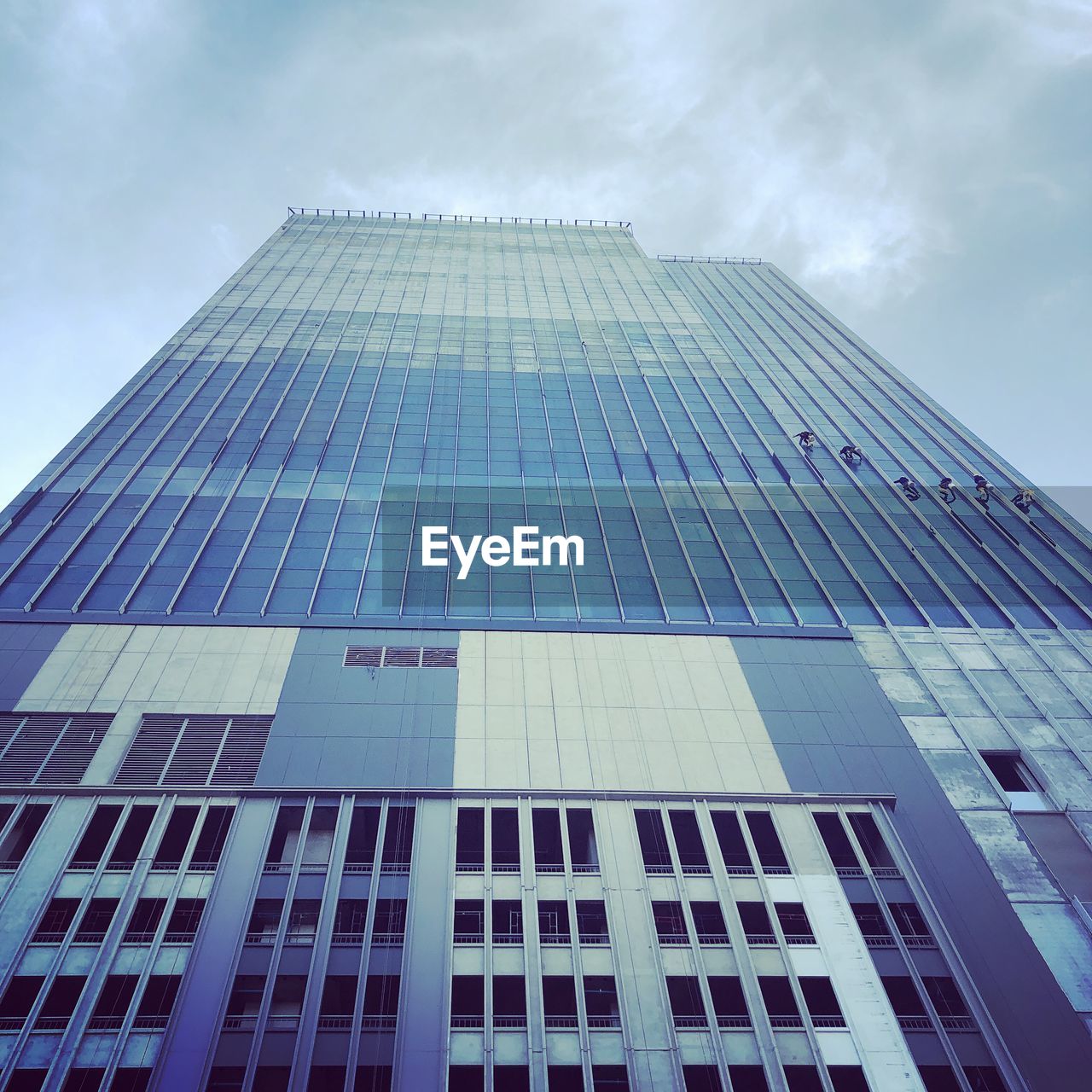 Low angle view of modern building against sky