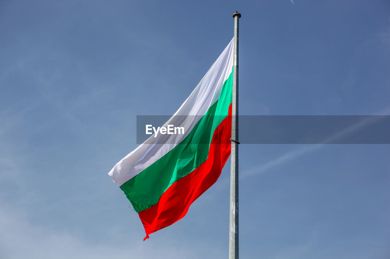 Bulgarian flag high in heaven