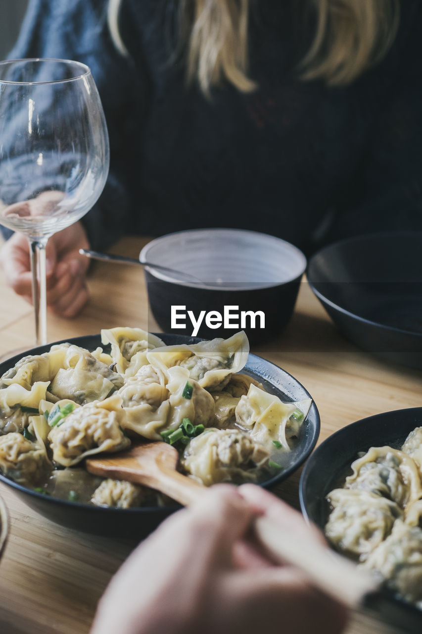 Tortellini in bowl