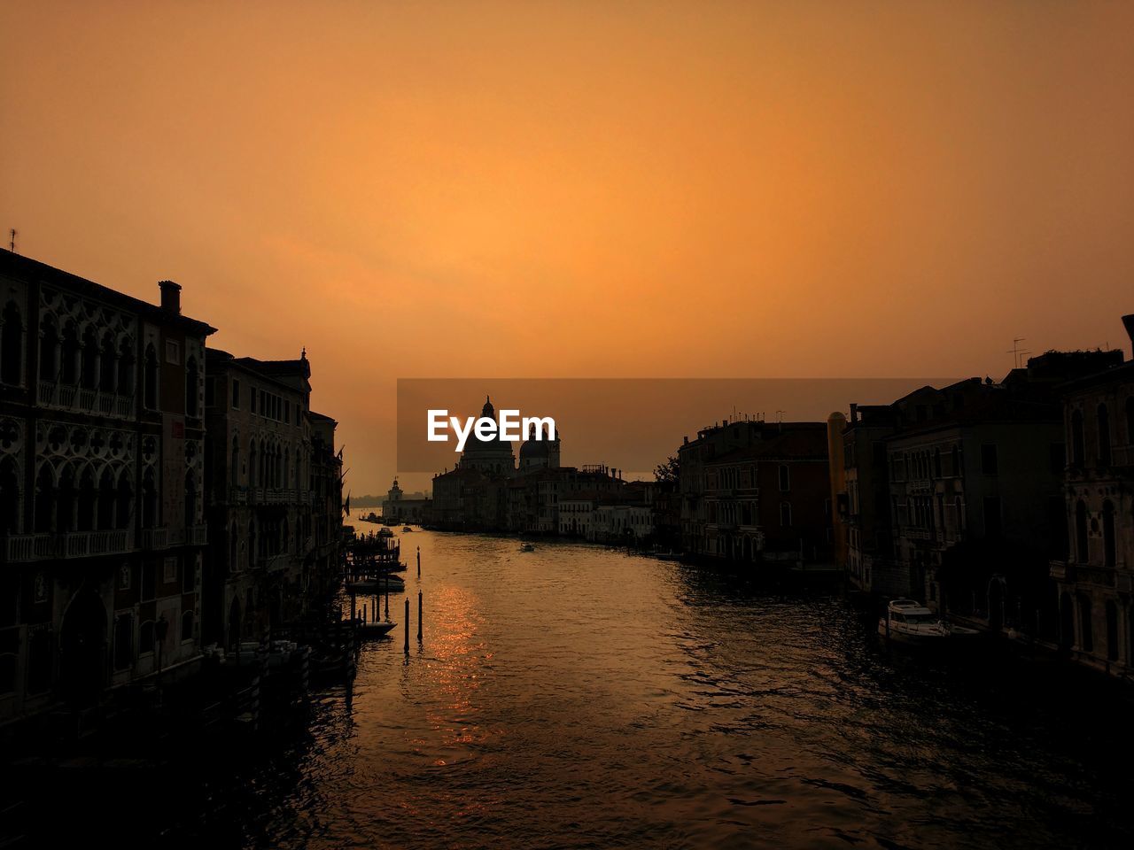 View of buildings at sunset in venice