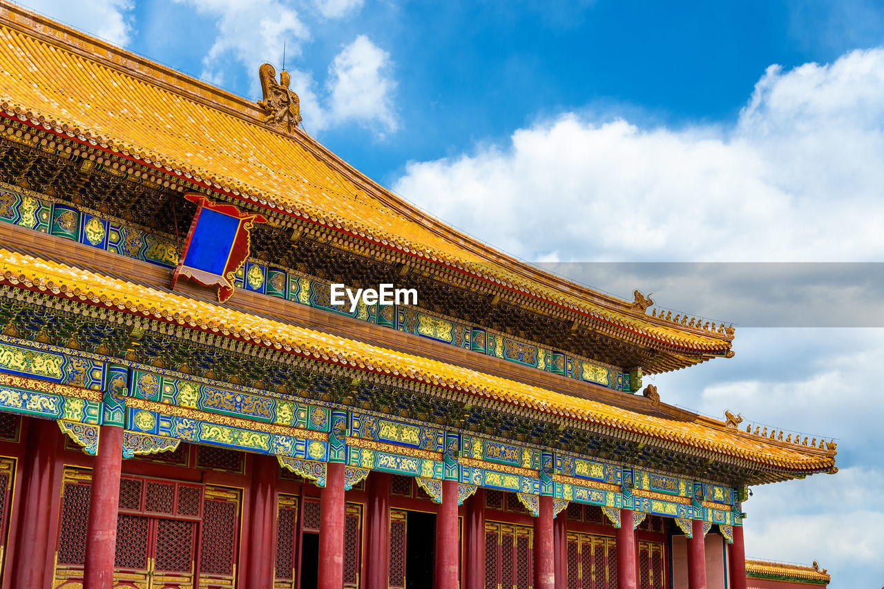 low angle view of historic building against sky