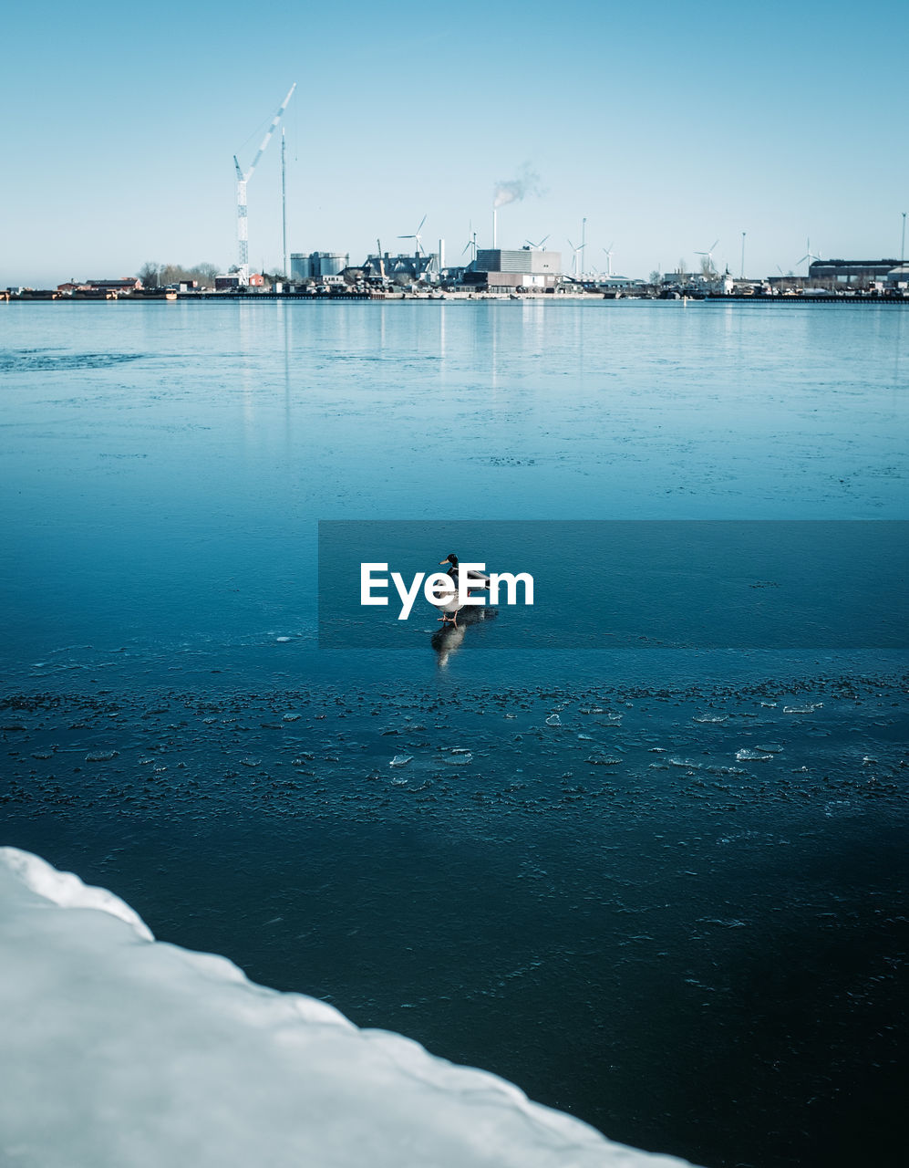 Scenic view of ice against sky