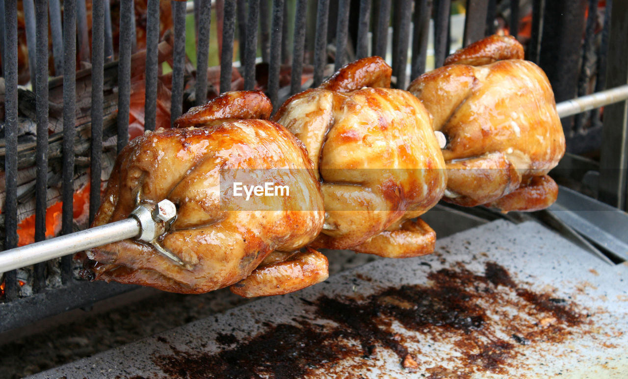 Roasted chicken barbecue meat food