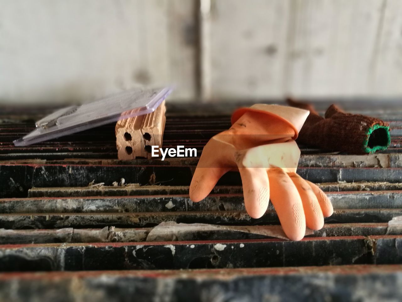 Construction instrument on wood