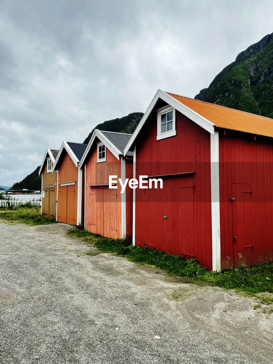 House on field against sky