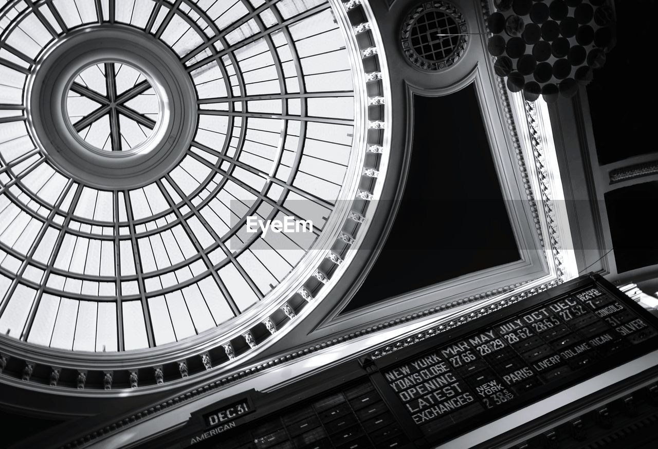 Low angle view of dome ceiling