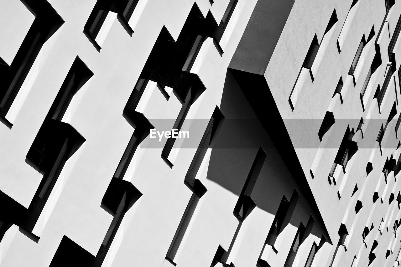 Abstract modern facade in black and white