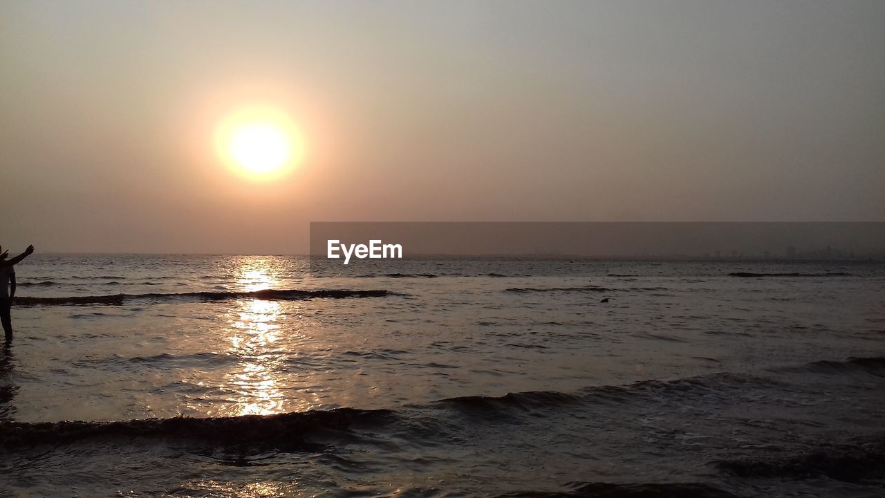 SCENIC VIEW OF SEA DURING SUNSET