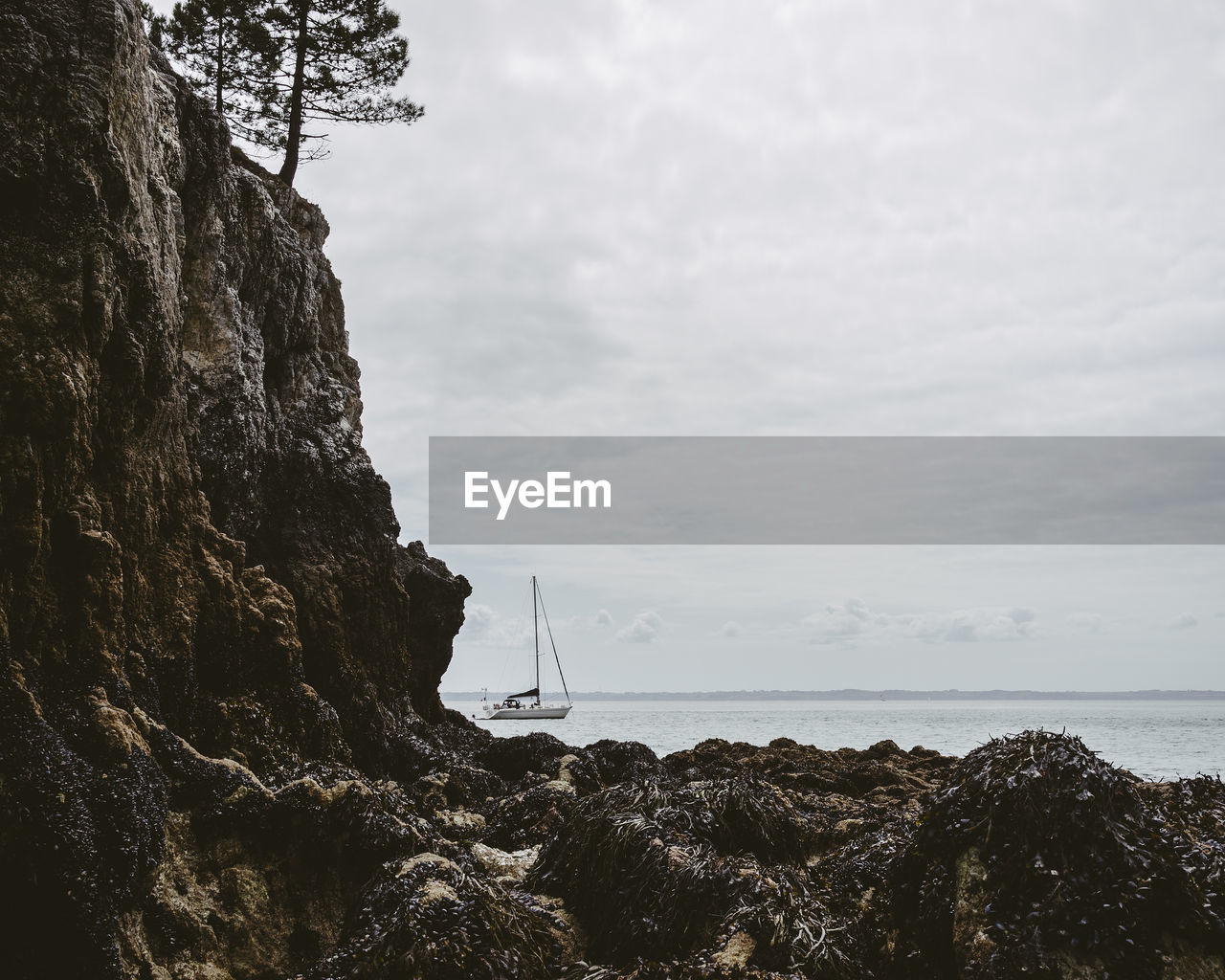 VIEW OF SEA AGAINST CLOUDY SKY