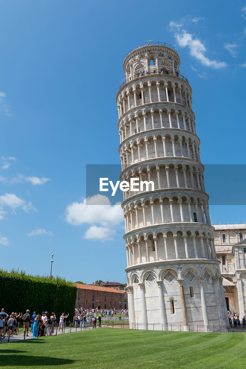 Italy, pisa, july 26, 2023. the tower of pisa is the bell tower of the cathedral 