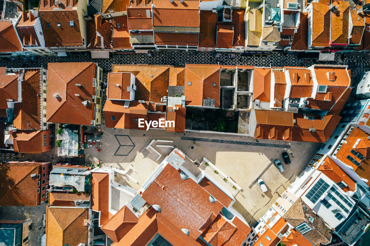 Top view of historic city centre in cascais, portugal 