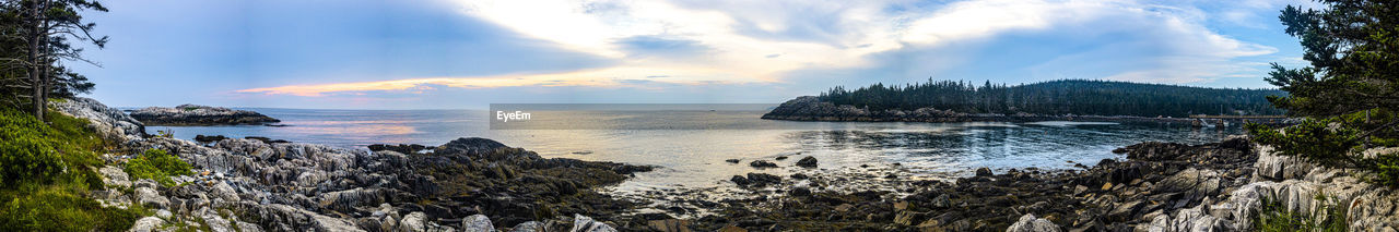 Panoramic view of sea against sky