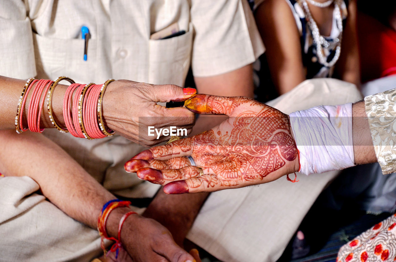 The hindu wedding ceremony. details of traditional indian wedding