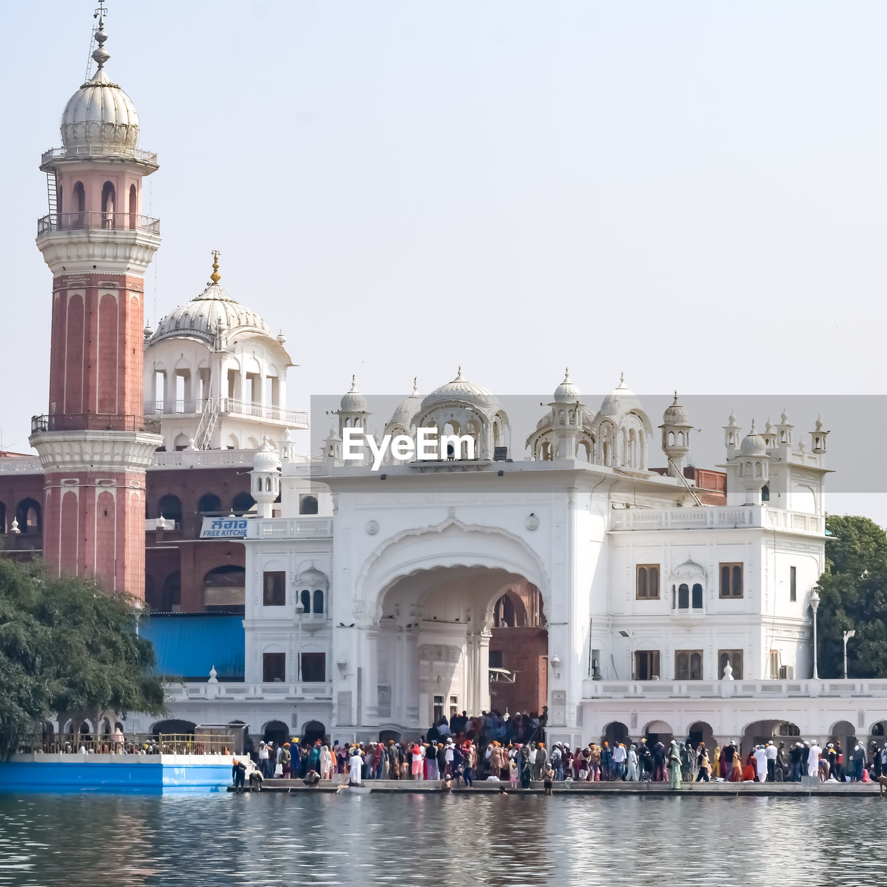 View of details of architecture inside golden temple - harmandir sahib in amritsar, punjab, india