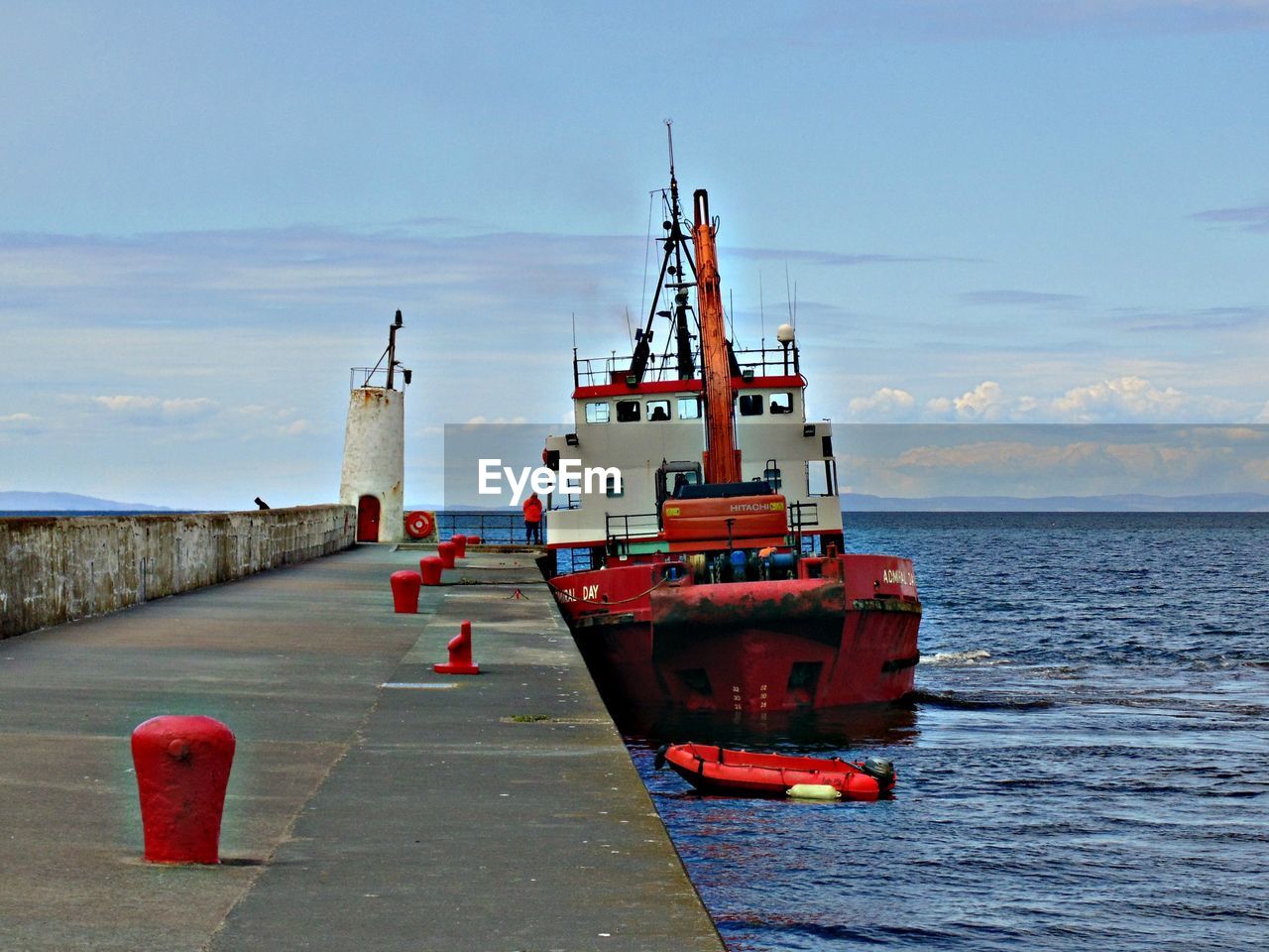 View of the pier on sea against sky