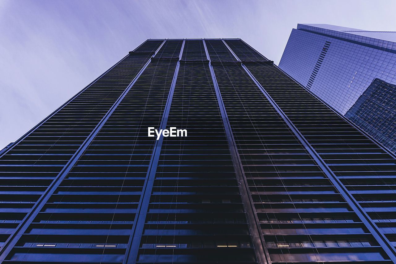 Low angle view of modern building against sky