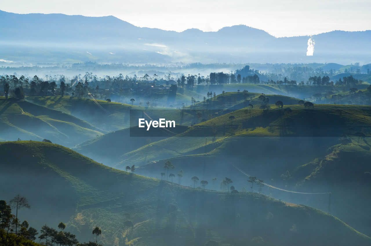 Aerial view of landscape against sky