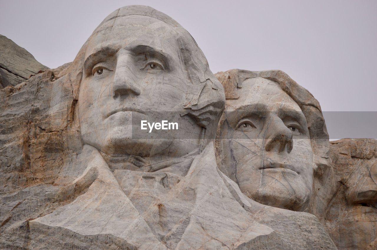 Low angle view of mt rushmore national monument