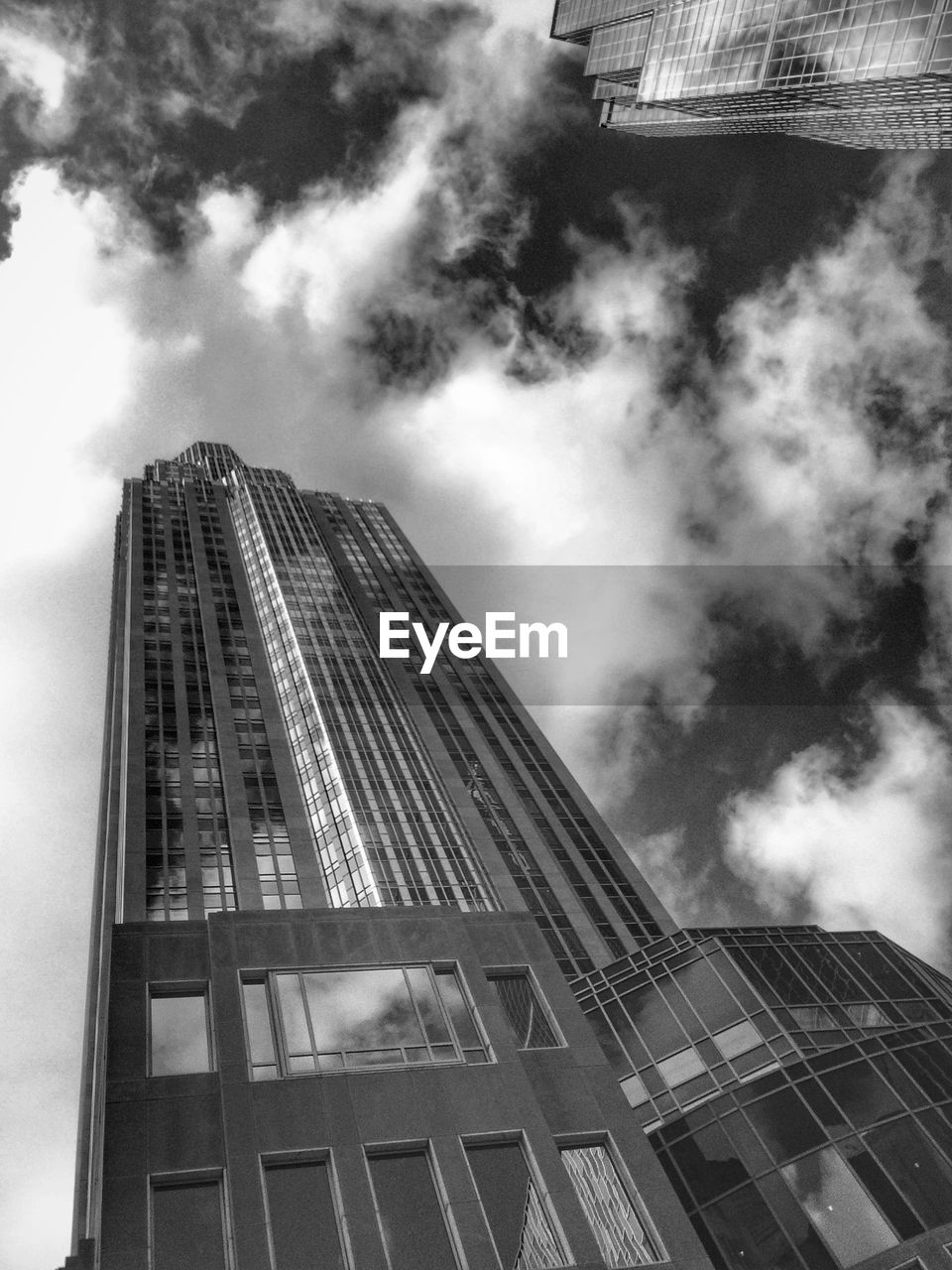 Low angle view of modern building against sky