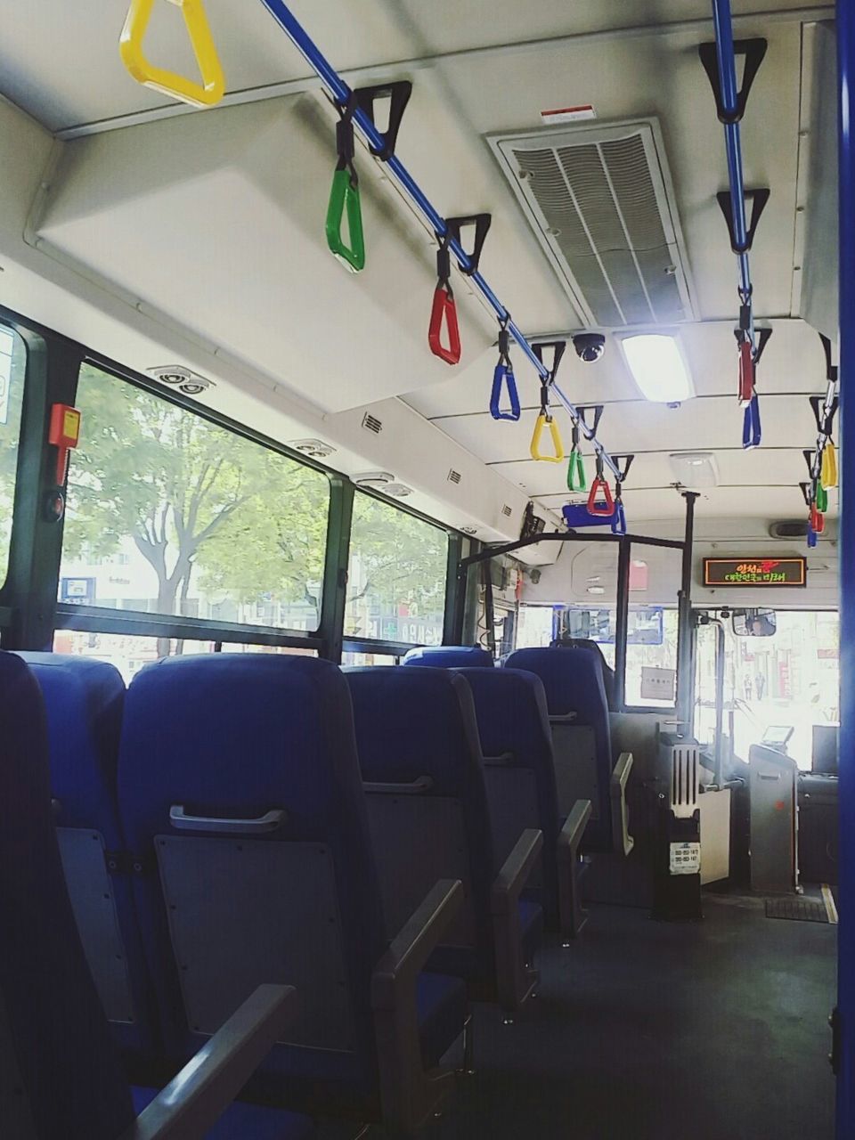 Empty seats on bus