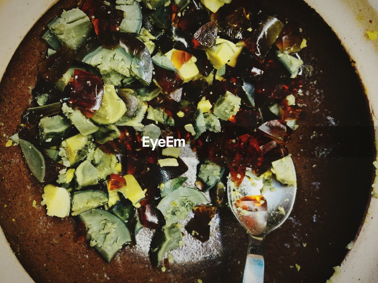 HIGH ANGLE VIEW OF BREAKFAST ON TABLE