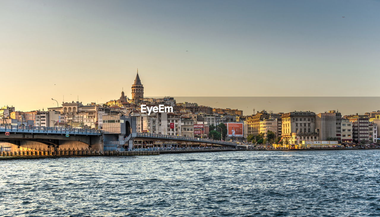 Galata bridge in istanbul, turkey