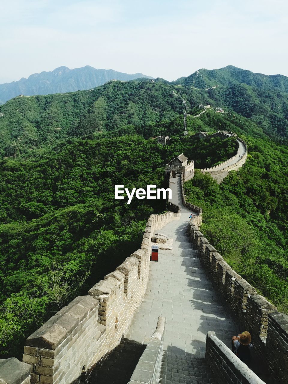 Scenic view of wall of china