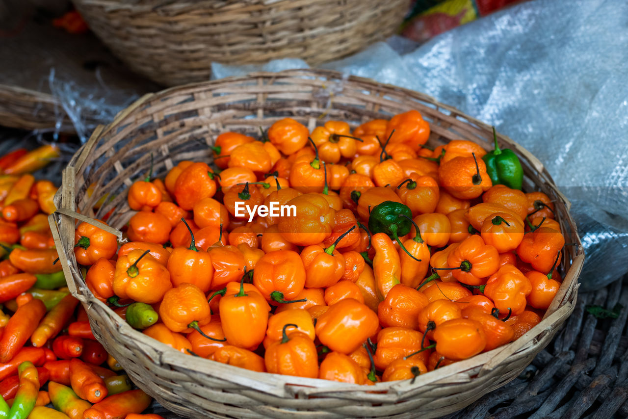 Itagiba habanero yellow pepper for sale at the famous são joaquim fair salvador, brazil.