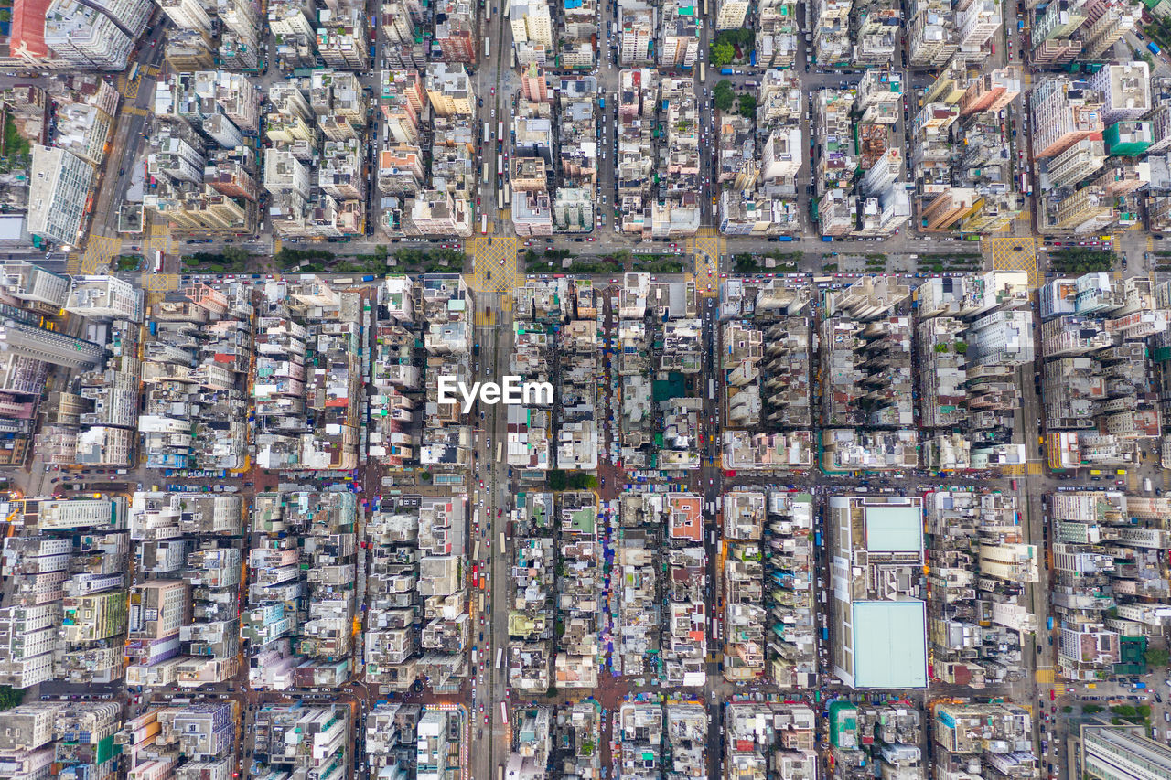 Aerial view of buildings in city