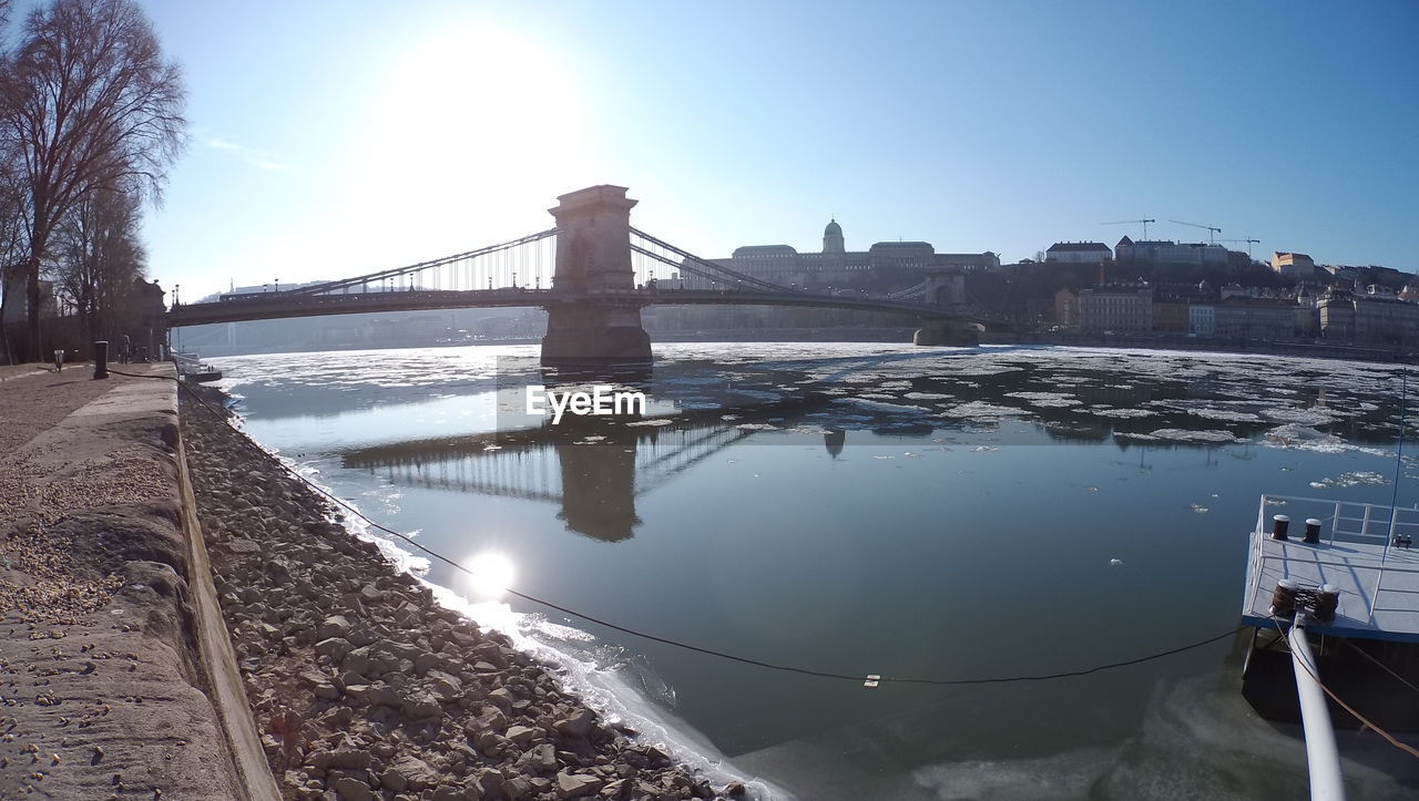 SUSPENSION BRIDGE ACROSS RIVER
