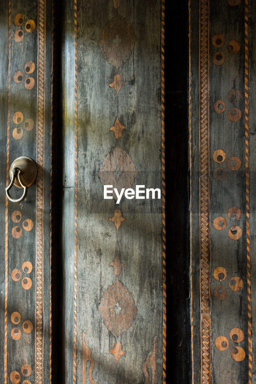 Full frame shot of old door