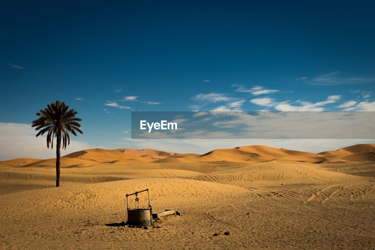 Scenic view of desert against sky