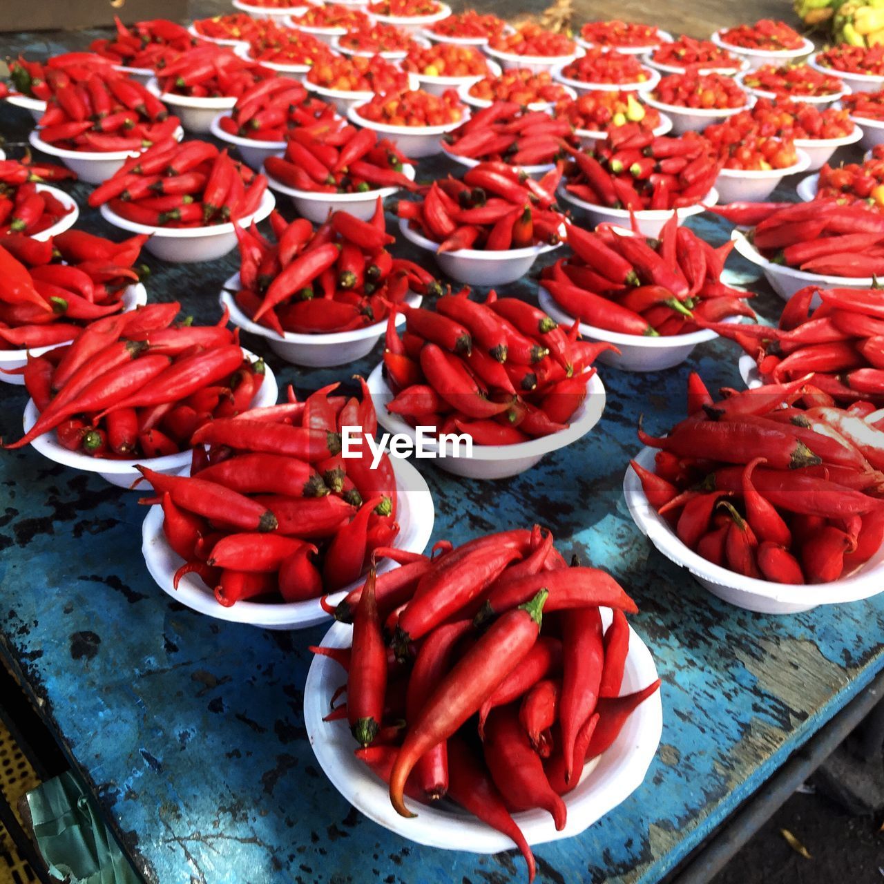 HIGH ANGLE VIEW OF RED CHILI