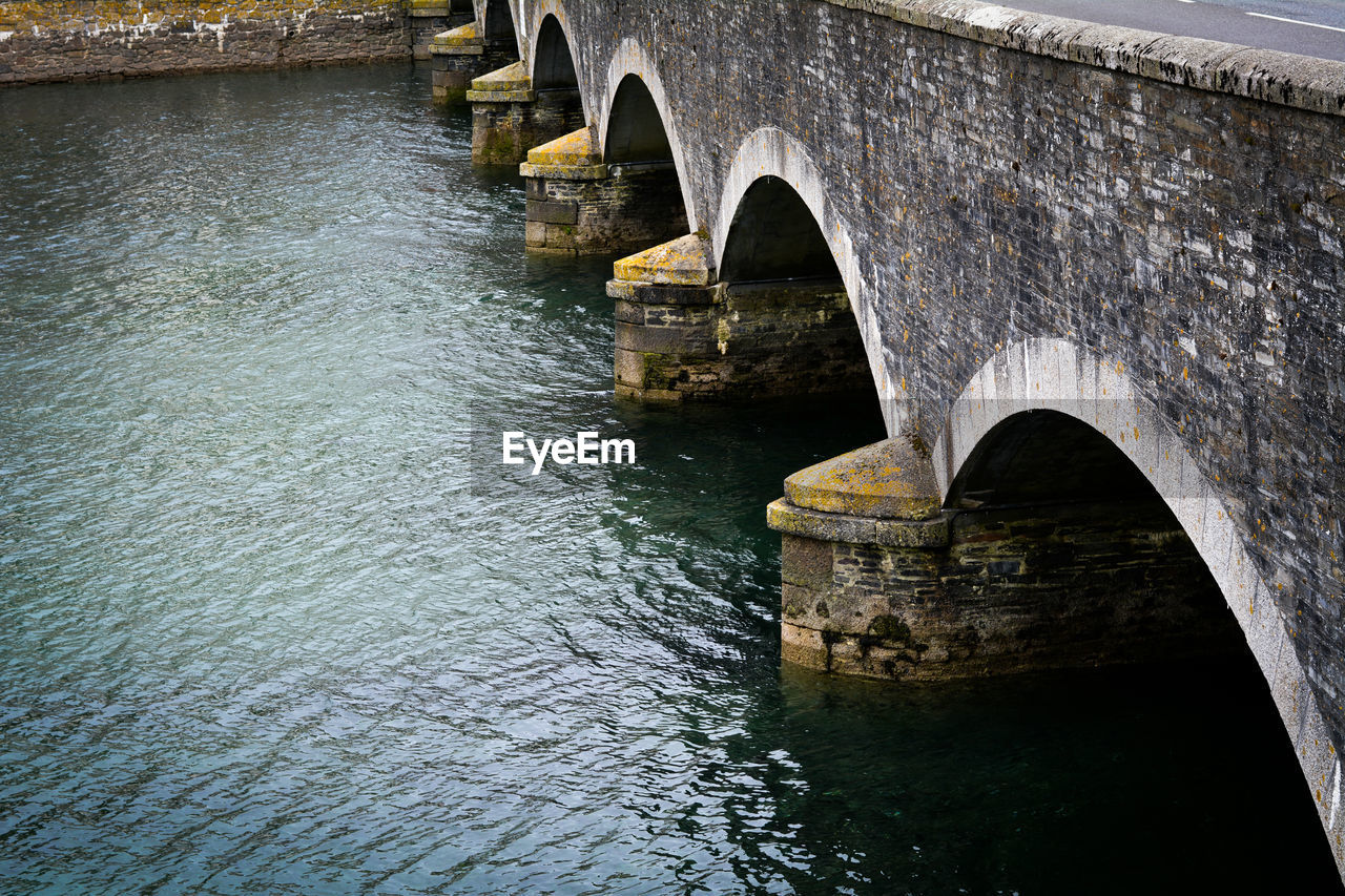 High angle view of bridge over river