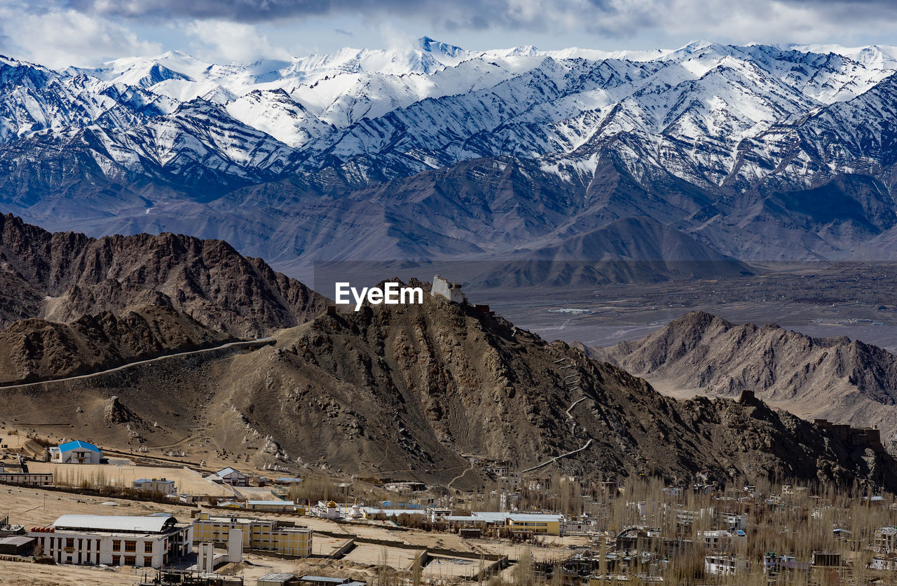 PANORAMIC VIEW OF SNOWCAPPED MOUNTAINS