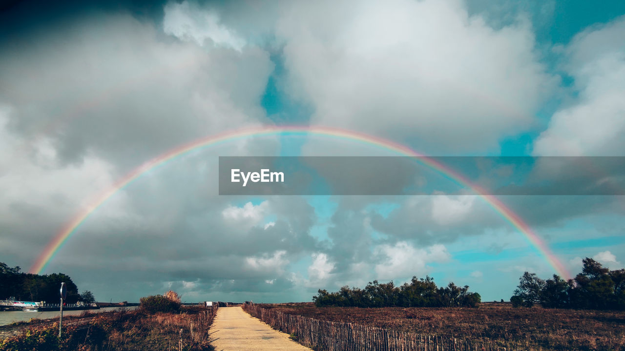 PANORAMIC VIEW OF RAINBOW AGAINST SKY