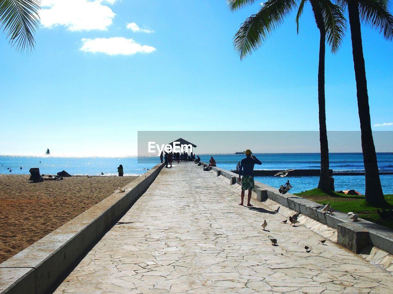 WALKWAY LEADING TOWARDS SEA