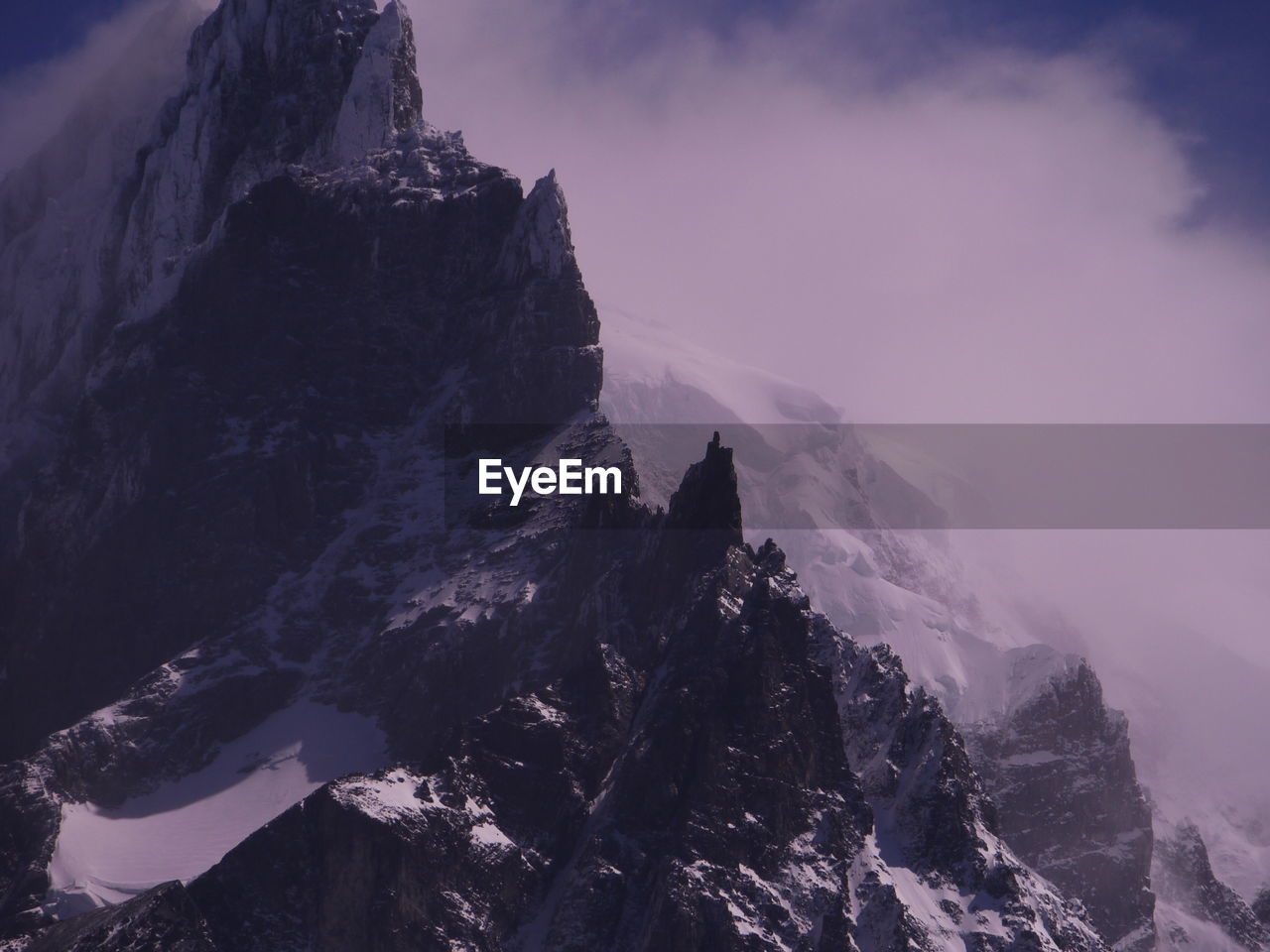 Scenic view of snowcapped mountains against sky. torres del paine mountains, chile