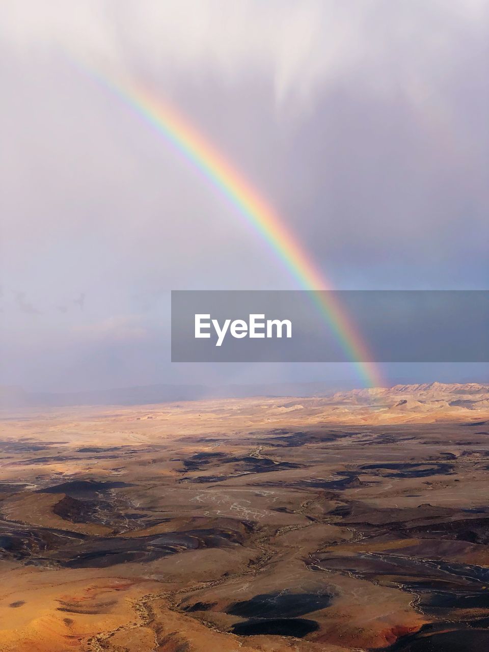 Scenic view of rainbow against sky