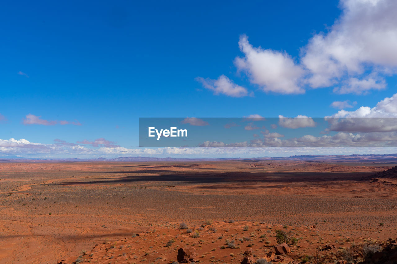 Scenic view of desert against sky