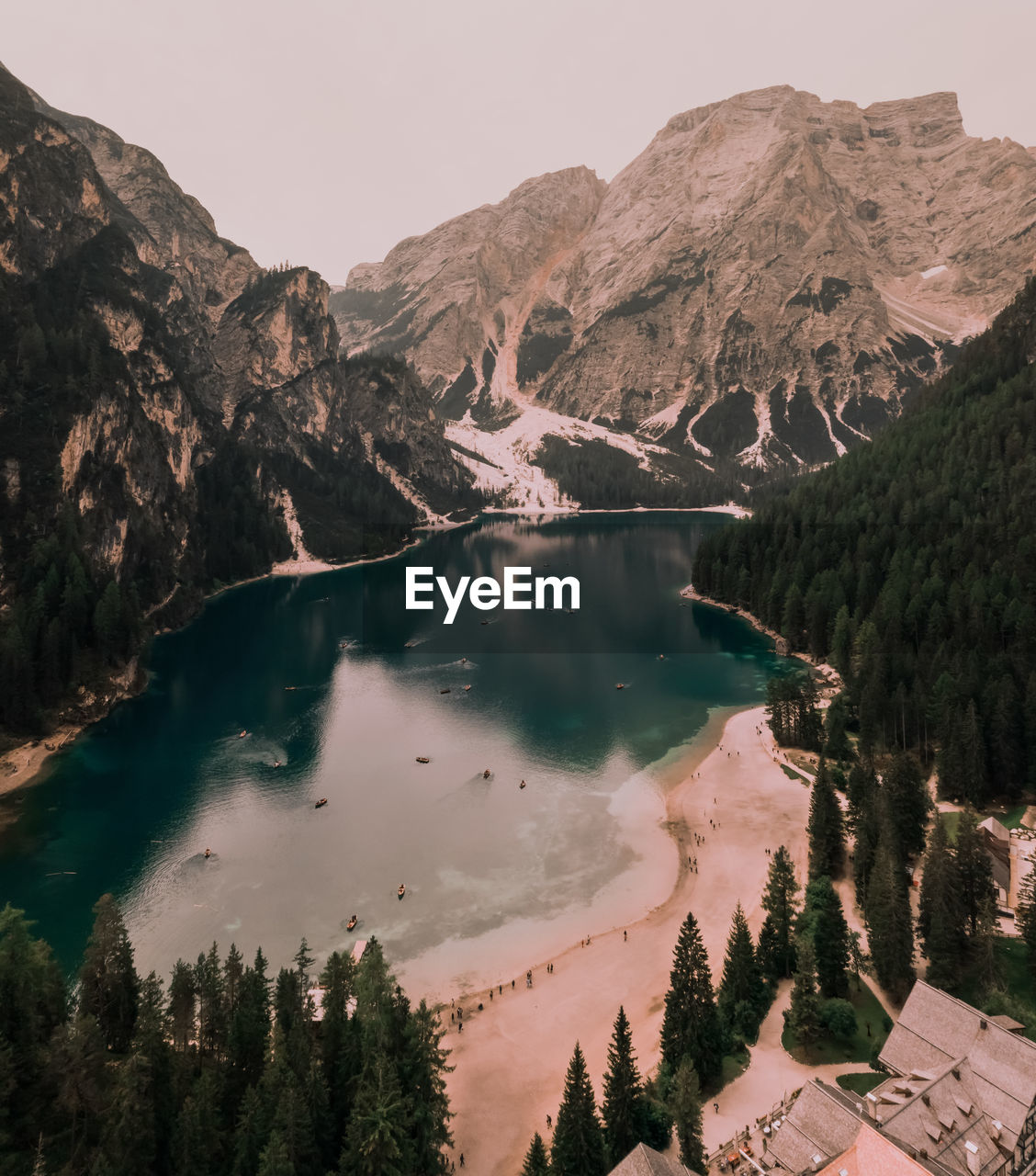 scenic view of lake and mountains