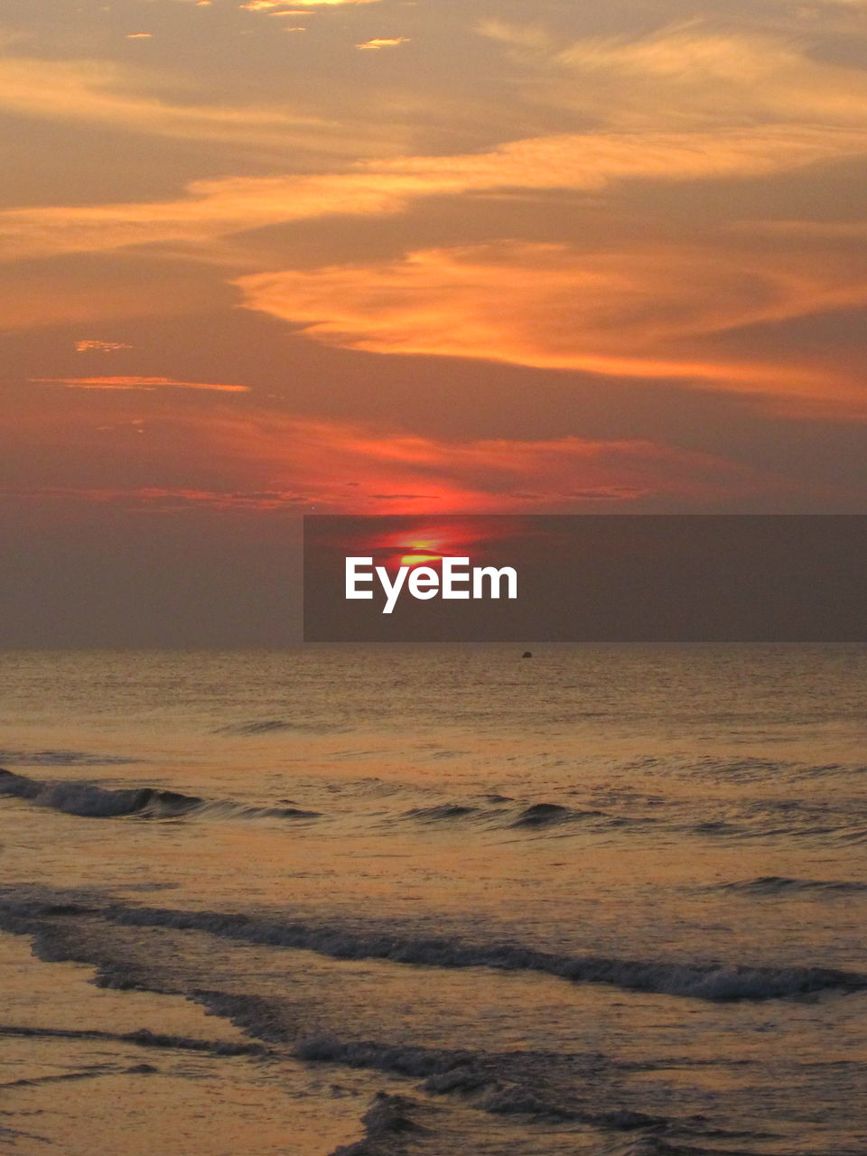 SCENIC VIEW OF BEACH DURING SUNSET