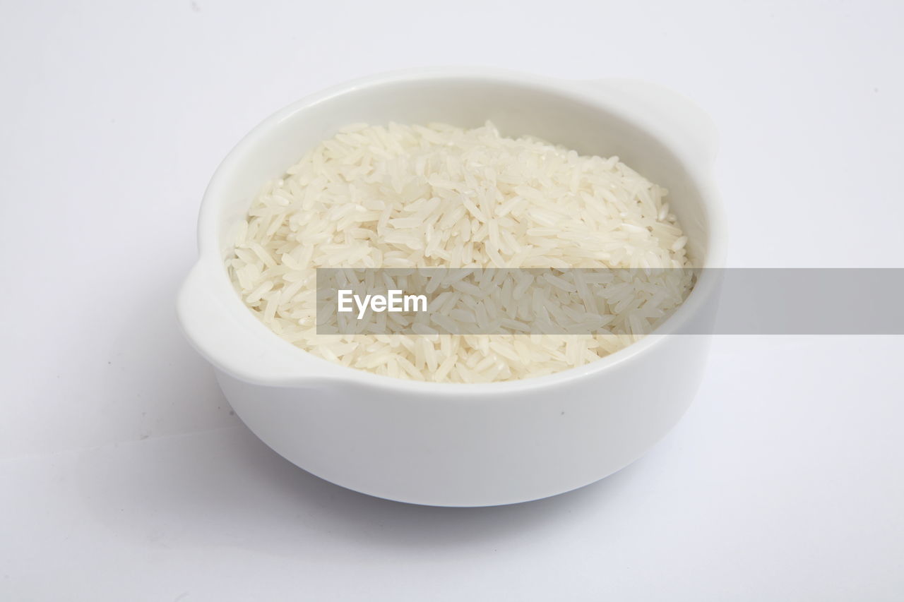 Close-up of rice in white bowl