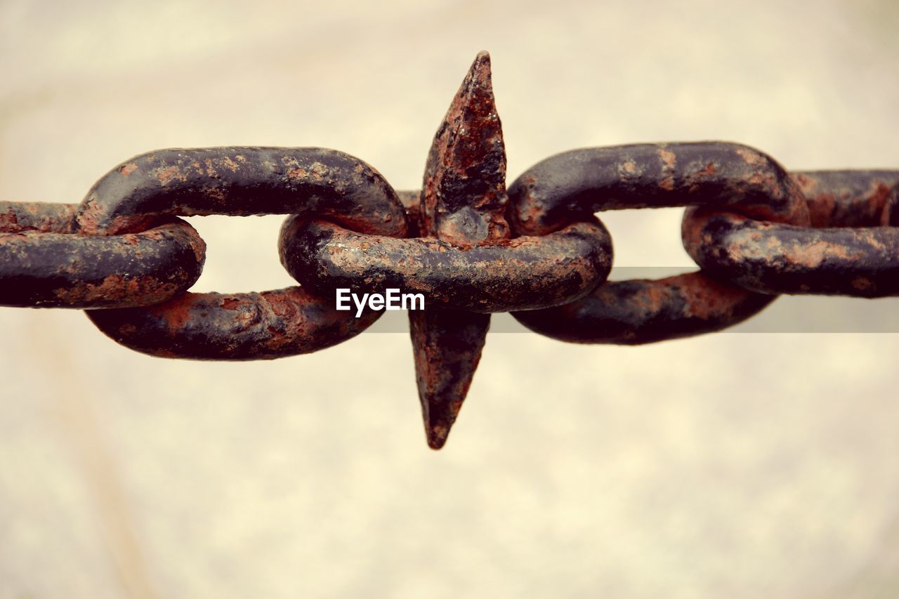 CLOSE-UP OF CHAIN AGAINST SKY